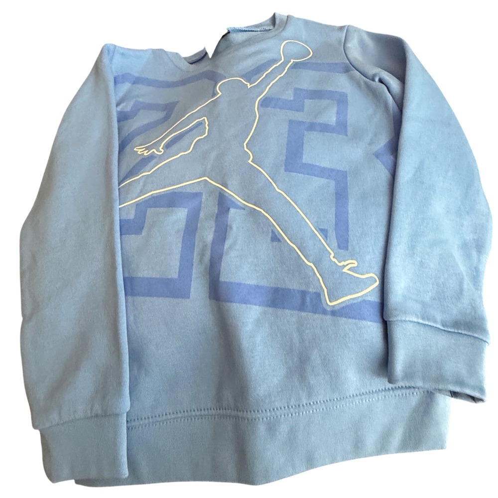 Jordan Jumpman Graphic Crewneck Sweatshirt Baby Blue‎ Toddler Kids Size 4T